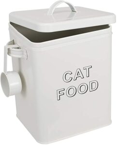 Cat food metal pet food storage container