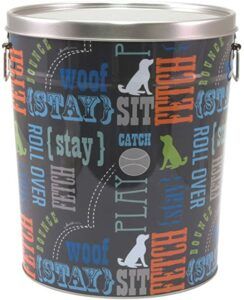 Metal pet food storage containers