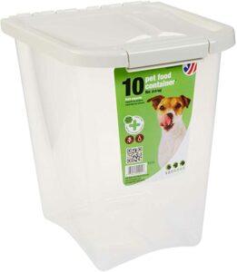 Plastic pet food storage containers
