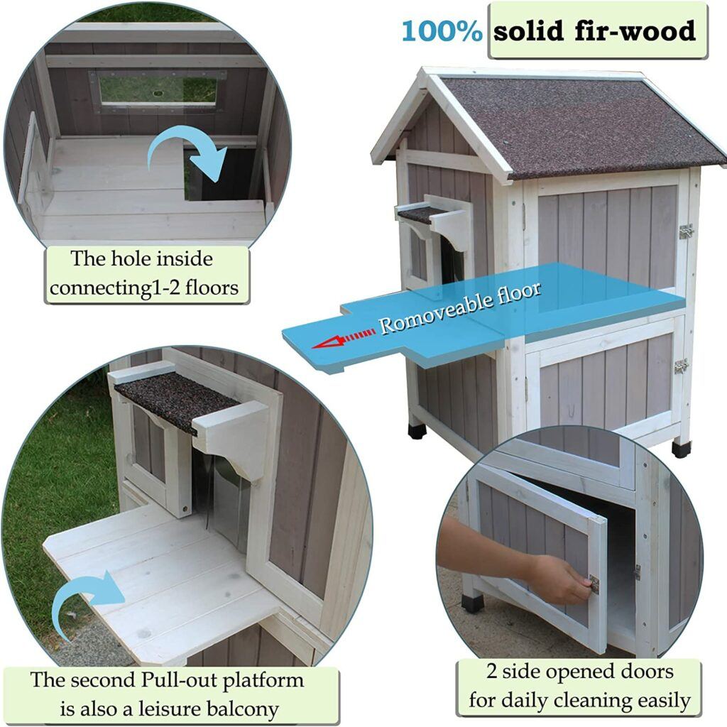 Feral outdoor cat feeding station