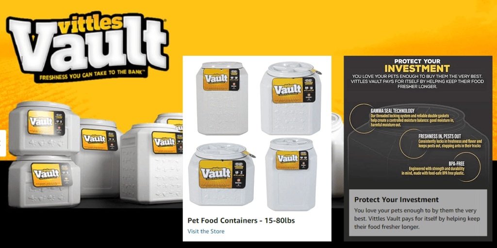 Vittles Vault airtight pet food storage container